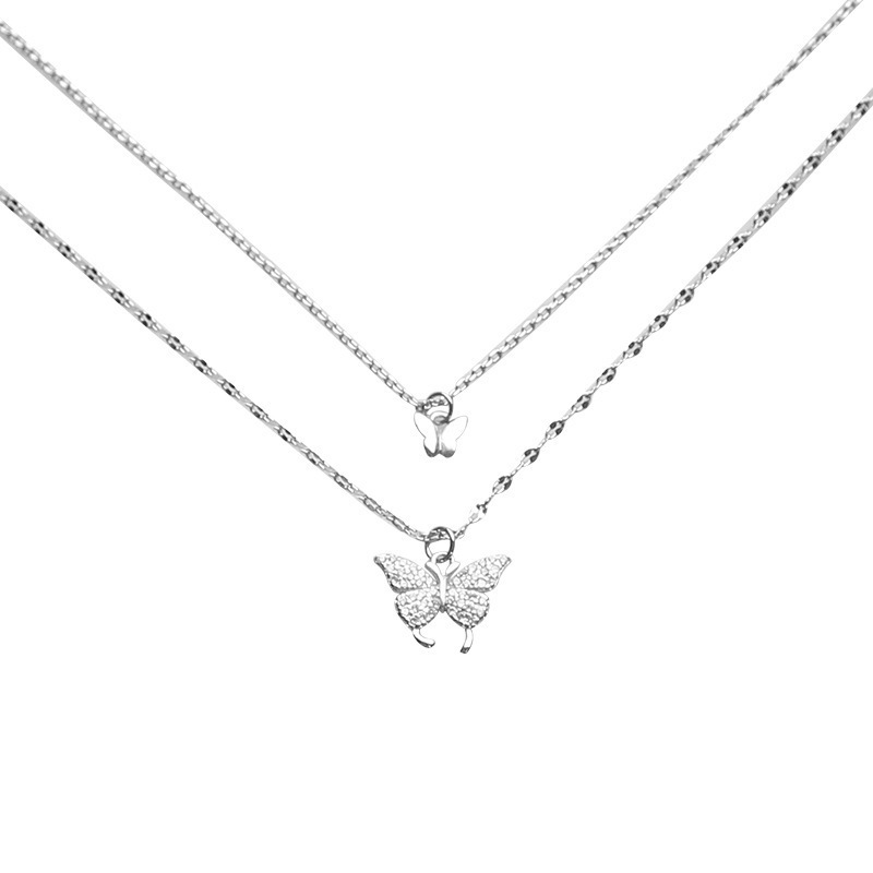Double Layer Butterfly Necklace