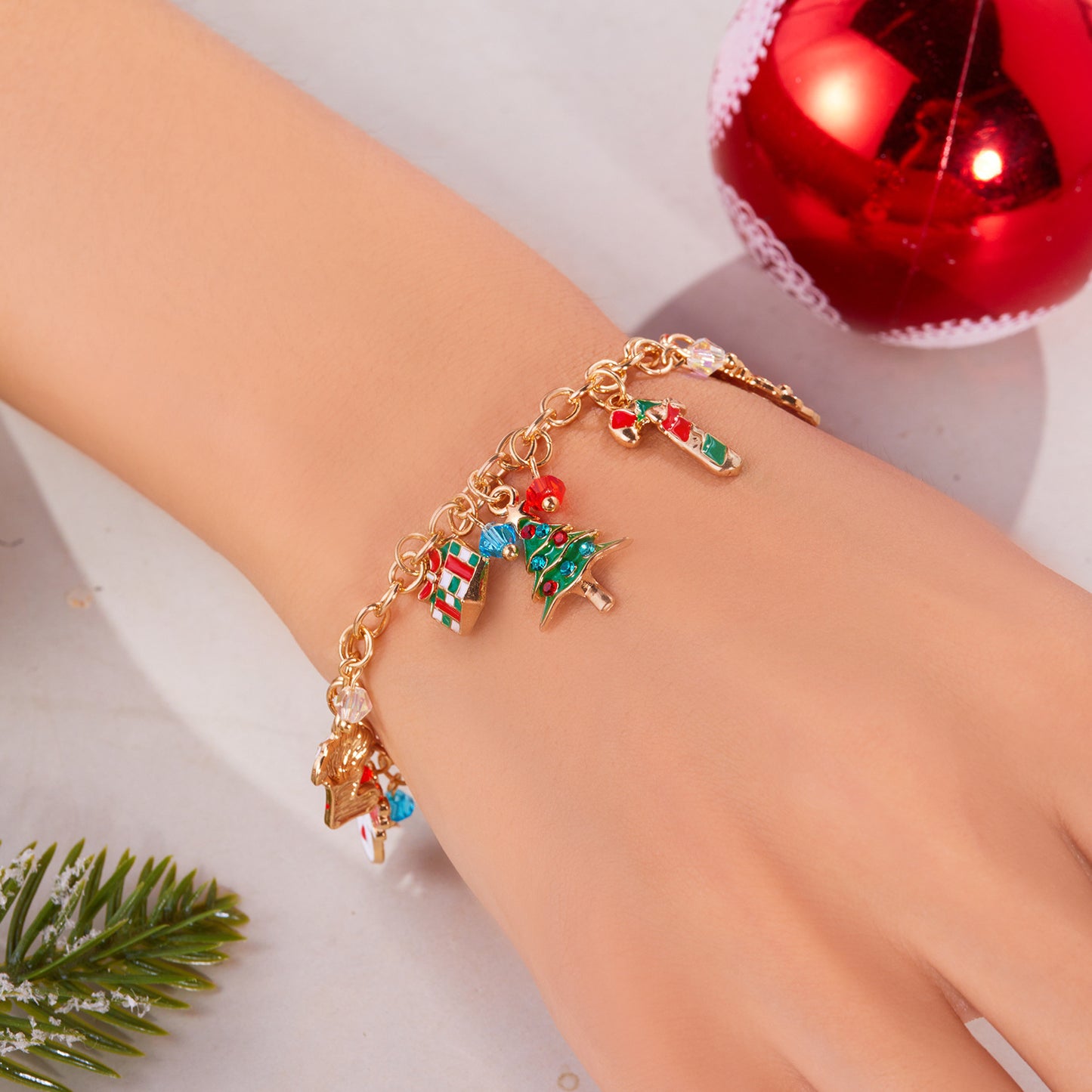 Christmas Tree Santa Claus Bracelet